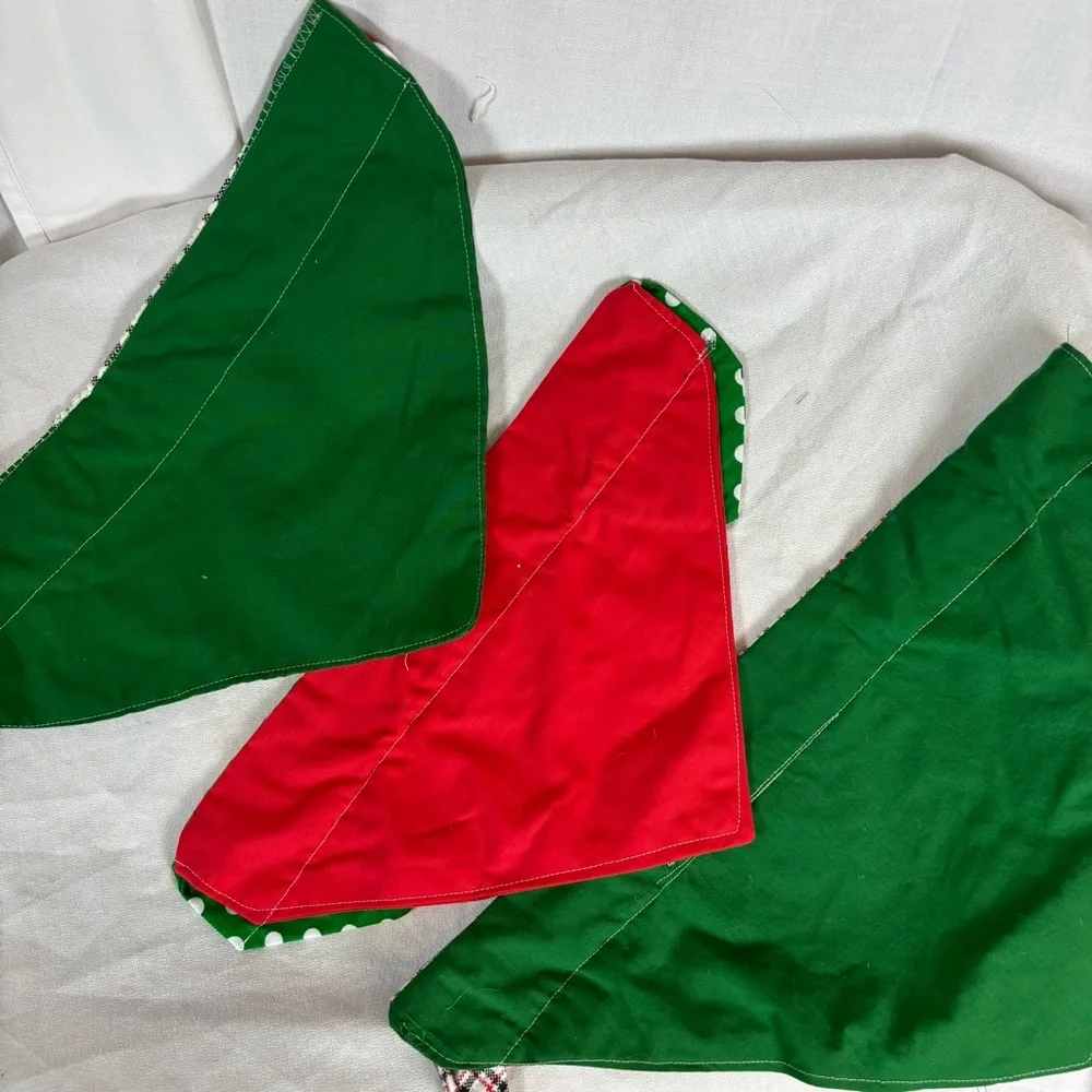 Handmade‎ Christmas Dog Collar Bandanas Set of 3 – Size Large 15